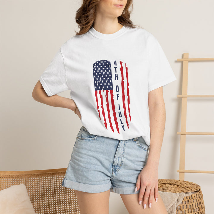 4th of July Distressed Flag T-Shirt