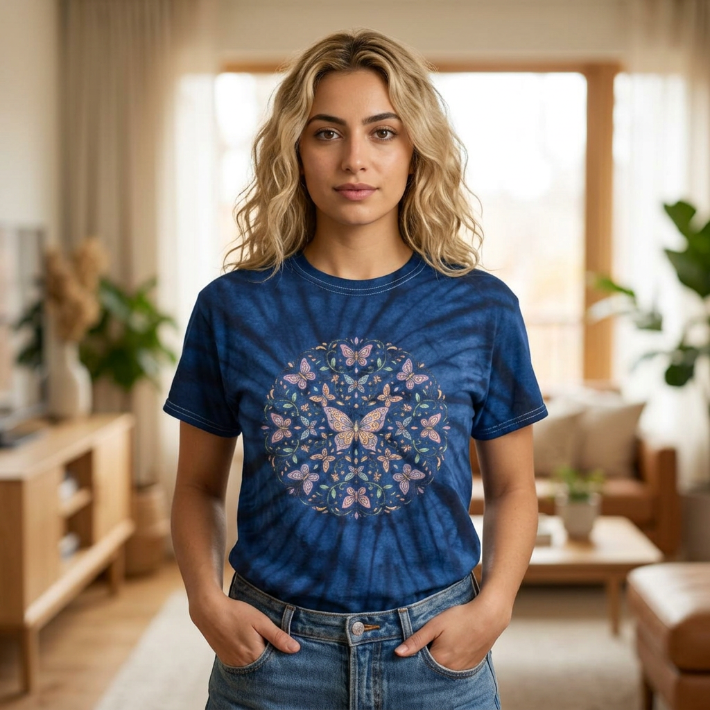 Tie-Dye Mandala Tee — Pastel Spiral Cotton T-Shirt