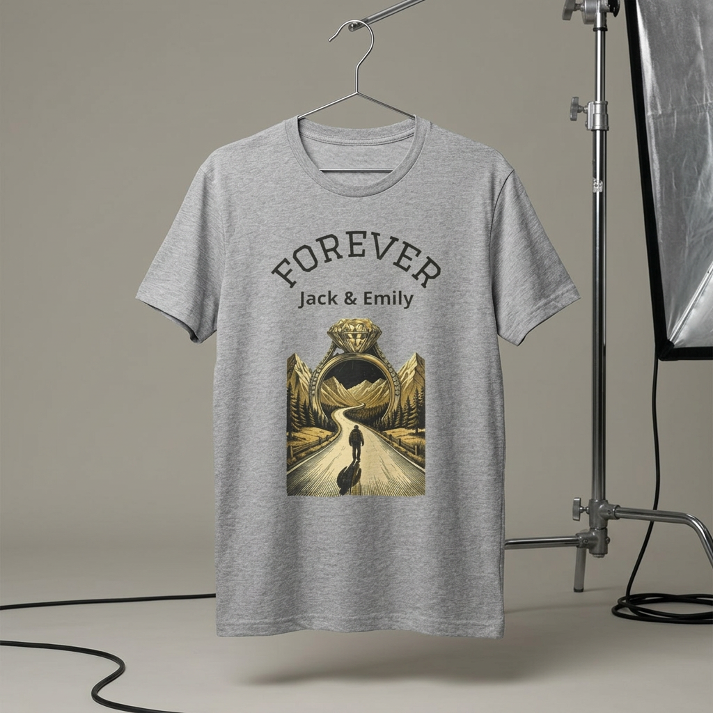 Personalized Forever Shirt, Custom Couple T Shirt, Anniversary Gift, Engagement Gift, Wedding Gift, Road Trip Shirt, Custom Name Tee