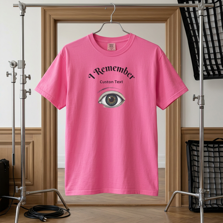 Personalized - Eye Graphic T-Shirt — "I Remember" Memorial Tee