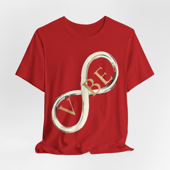 VIBE Infinity Shirt | Minimalist Graphic Tee | Modern Streetwear T-Shirt | Gold Infinity Symbol Shirt | Aesthetic Fashion Tee