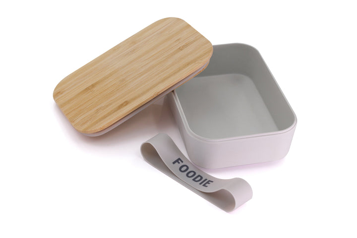 Pack of 3 Foodie Bamboo Lunch Box in Gray | Eco-Friendly and