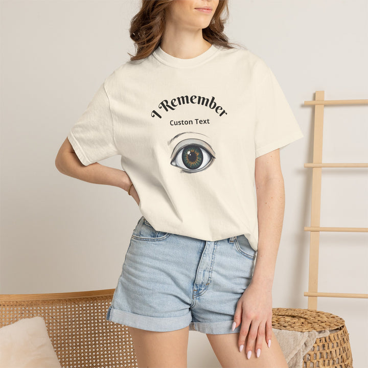 Personalized - Eye Graphic T-Shirt — "I Remember" Memorial Tee