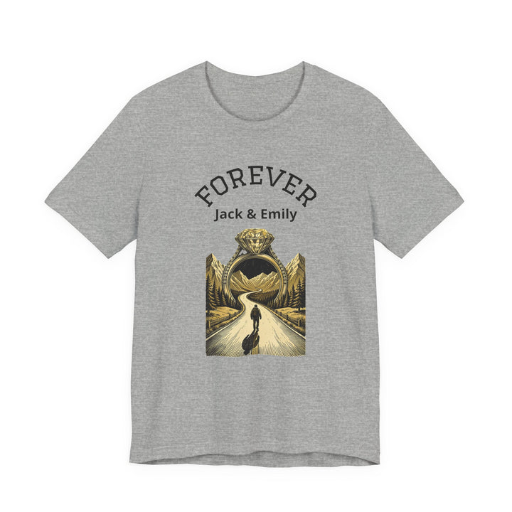 Personalized Forever Shirt, Custom Couple T Shirt, Anniversary Gift, Engagement Gift, Wedding Gift, Road Trip Shirt, Custom Name Tee
