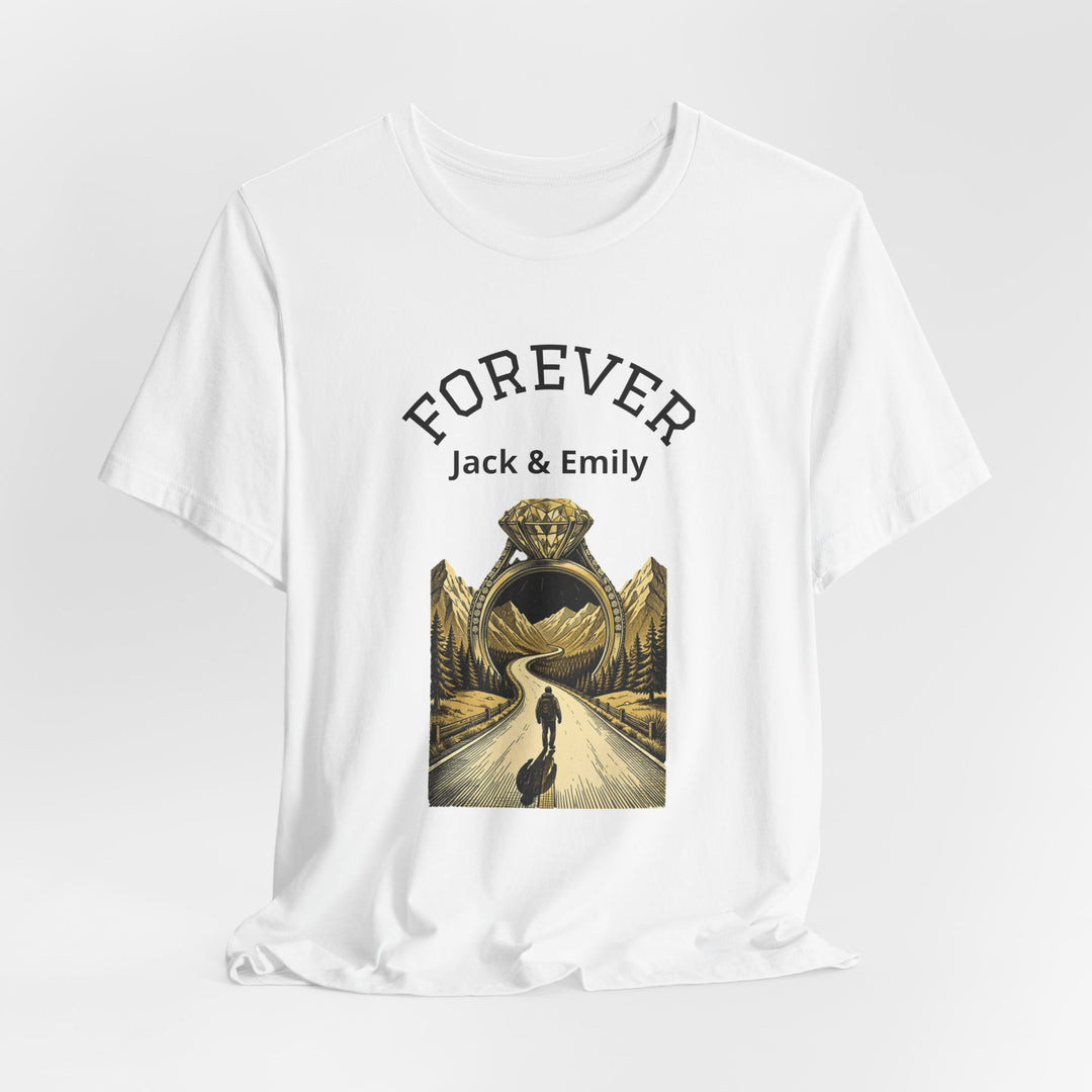 Personalized Forever Shirt, Custom Couple T Shirt, Anniversary Gift, Engagement Gift, Wedding Gift, Road Trip Shirt, Custom Name Tee