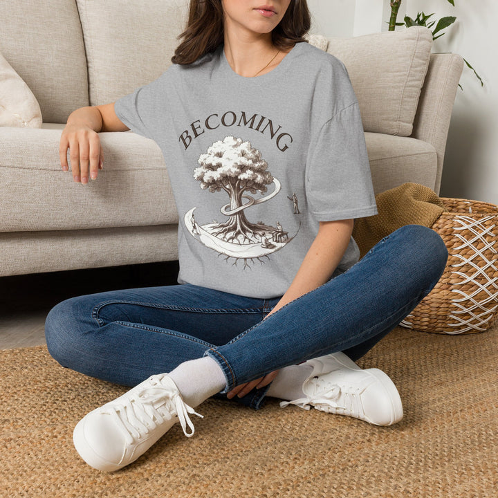 BECOMING Tree of Life Shirt | Personal Growth Tee | Inspirational Nature Shirt | Mindfulness Gift | Botanical Graphic T-Shirt