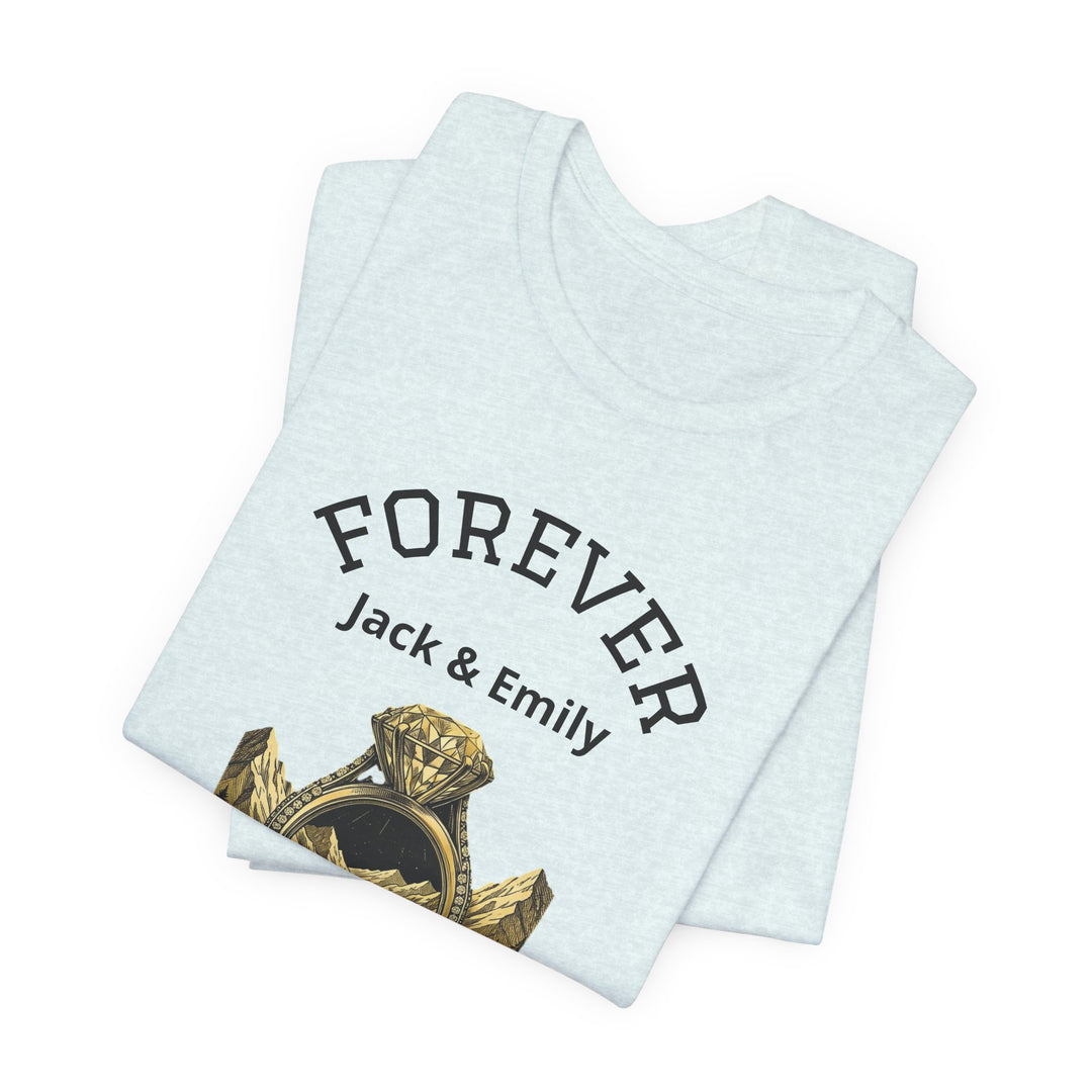 Personalized Forever Shirt, Custom Couple T Shirt, Anniversary Gift, Engagement Gift, Wedding Gift, Road Trip Shirt, Custom Name Tee