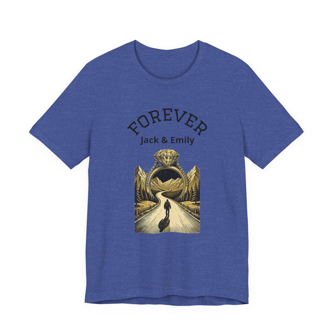 Personalized Forever Shirt, Custom Couple T Shirt, Anniversary Gift, Engagement Gift, Wedding Gift, Road Trip Shirt, Custom Name Tee