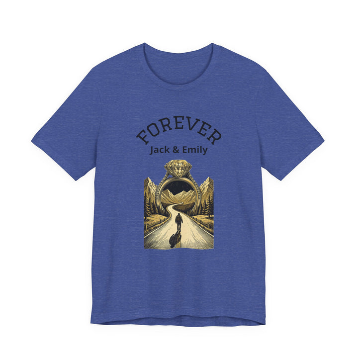 Personalized Forever Shirt, Custom Couple T Shirt, Anniversary Gift, Engagement Gift, Wedding Gift, Road Trip Shirt, Custom Name Tee