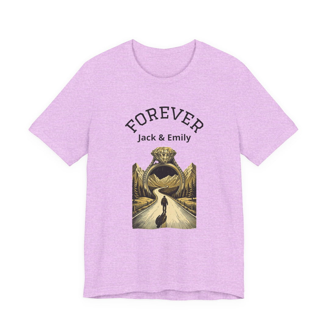 Personalized Forever Shirt, Custom Couple T Shirt, Anniversary Gift, Engagement Gift, Wedding Gift, Road Trip Shirt, Custom Name Tee