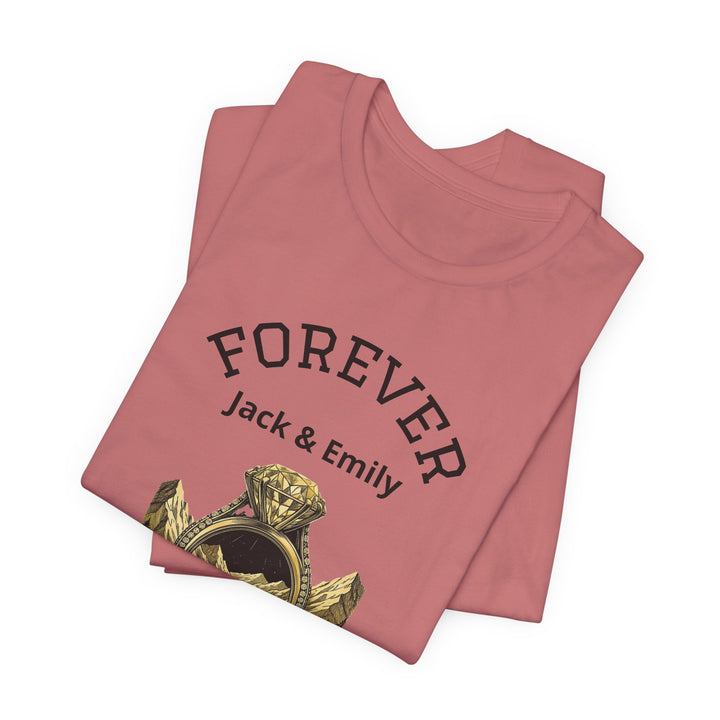 Personalized Forever Shirt, Custom Couple T Shirt, Anniversary Gift, Engagement Gift, Wedding Gift, Road Trip Shirt, Custom Name Tee