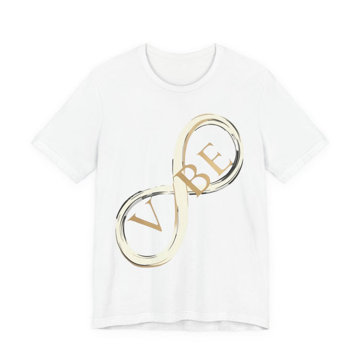 VIBE Infinity Shirt | Minimalist Graphic Tee | Modern Streetwear T-Shirt | Gold Infinity Symbol Shirt | Aesthetic Fashion Tee