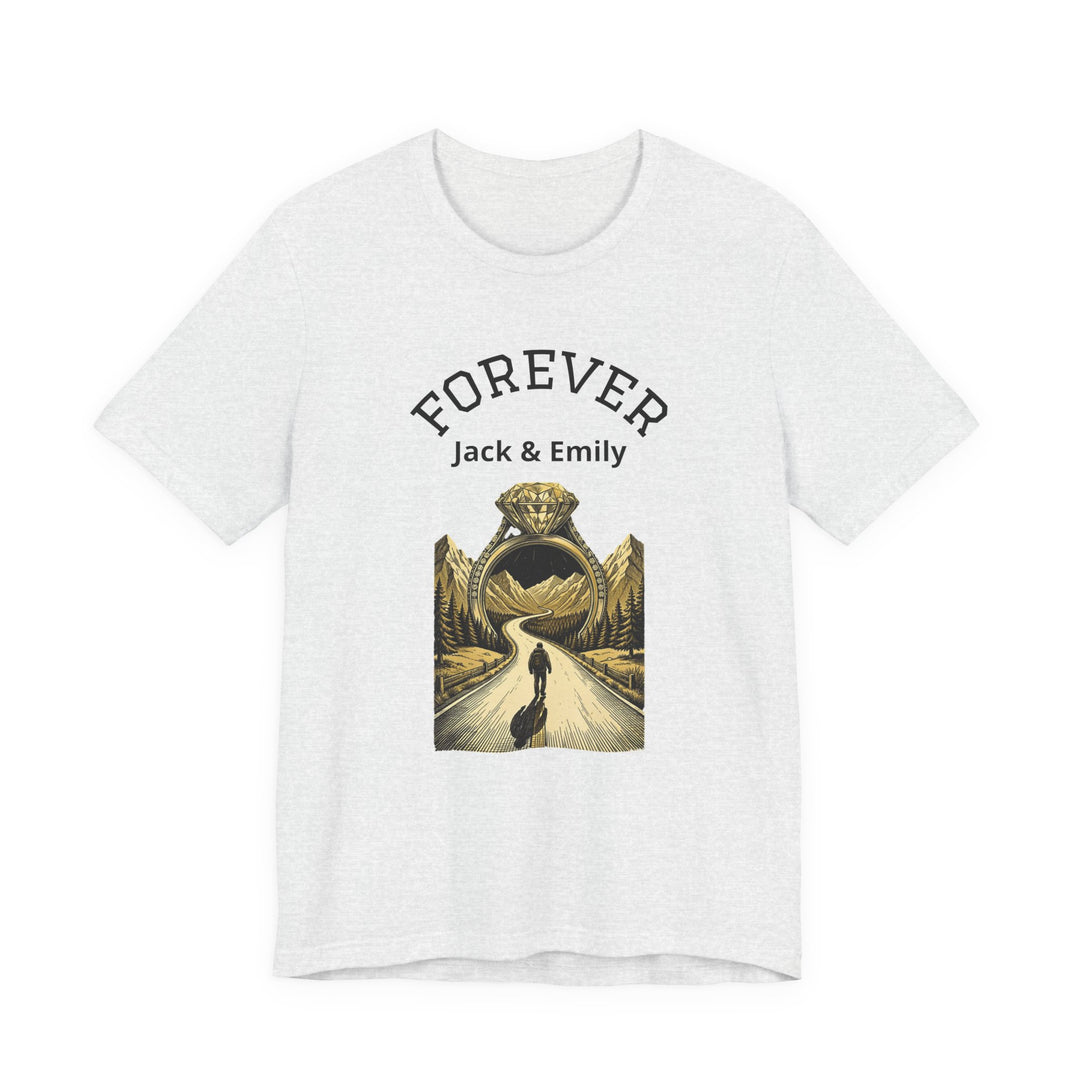 Personalized Forever Shirt, Custom Couple T Shirt, Anniversary Gift, Engagement Gift, Wedding Gift, Road Trip Shirt, Custom Name Tee