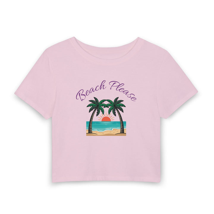 Cropped Botanical Figure Tee with Earth-Tone Illustration