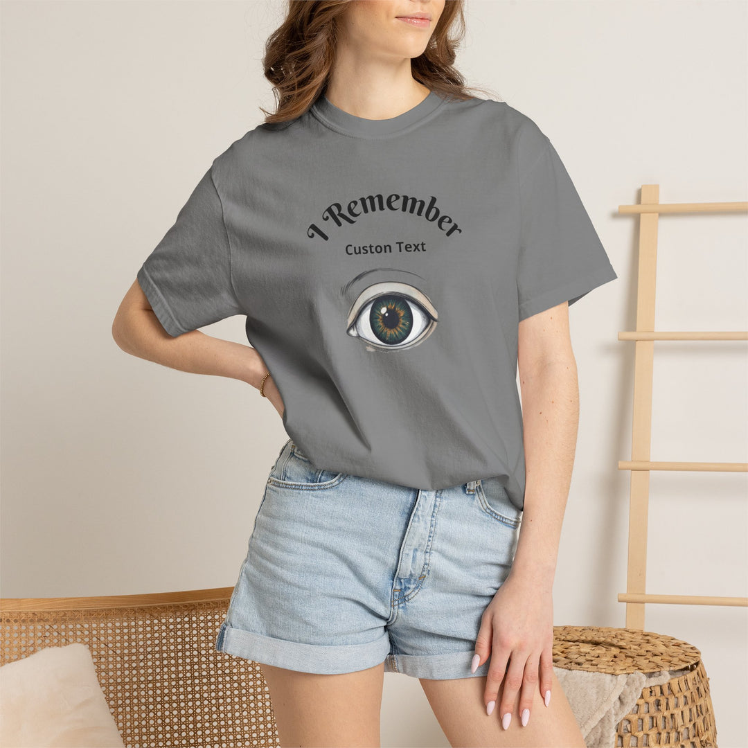 Personalized - Eye Graphic T-Shirt — "I Remember" Memorial Tee