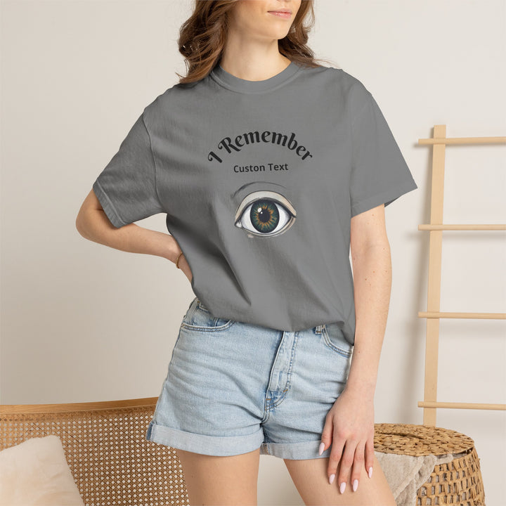 Personalized - Eye Graphic T-Shirt — "I Remember" Memorial Tee