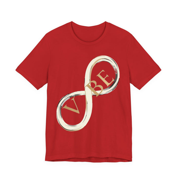 VIBE Infinity Shirt | Minimalist Graphic Tee | Modern Streetwear T-Shirt | Gold Infinity Symbol Shirt | Aesthetic Fashion Tee
