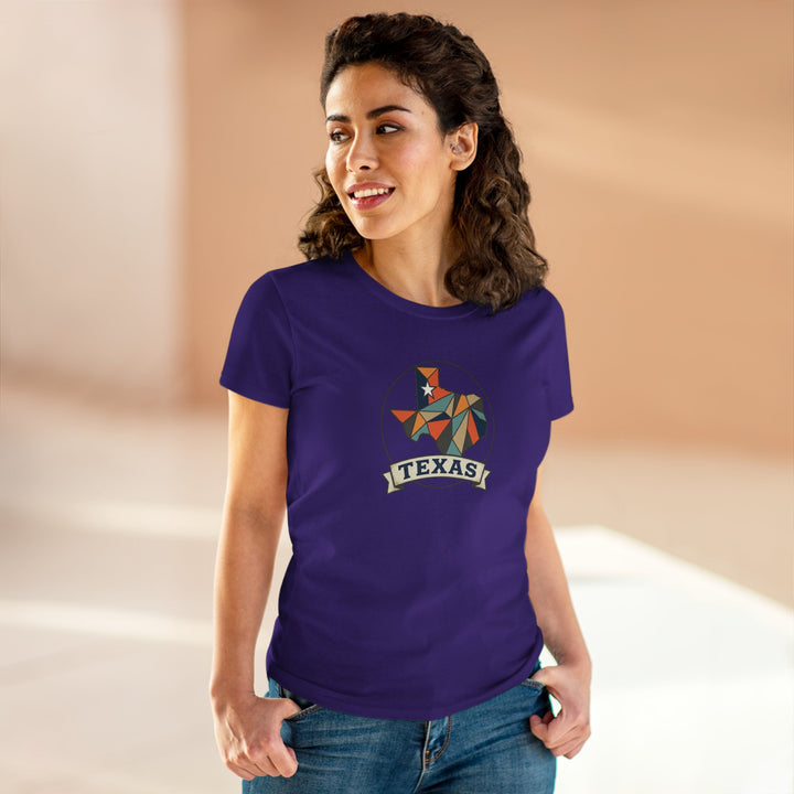 Semi-Fitted Cotton Tee with Minimalist Floral Graphic T-Shirt