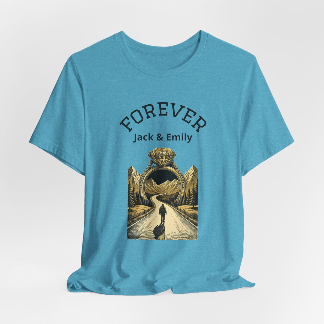 Personalized Forever Shirt, Custom Couple T Shirt, Anniversary Gift, Engagement Gift, Wedding Gift, Road Trip Shirt, Custom Name Tee