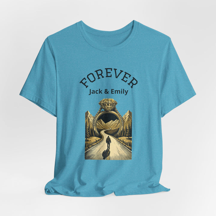 Personalized Forever Shirt, Custom Couple T Shirt, Anniversary Gift, Engagement Gift, Wedding Gift, Road Trip Shirt, Custom Name Tee