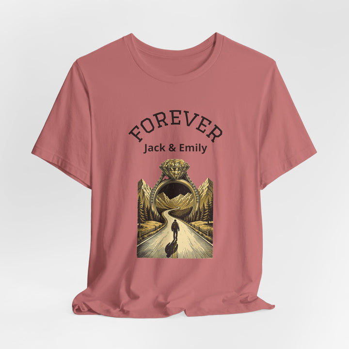 Personalized Forever Shirt, Custom Couple T Shirt, Anniversary Gift, Engagement Gift, Wedding Gift, Road Trip Shirt, Custom Name Tee