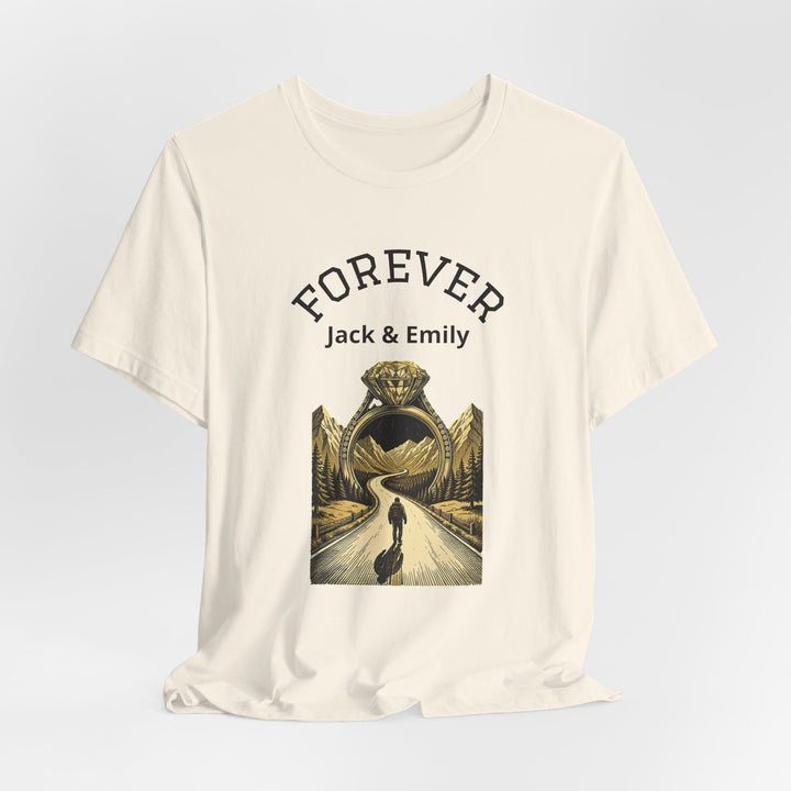 Personalized Forever Shirt, Custom Couple T Shirt, Anniversary Gift, Engagement Gift, Wedding Gift, Road Trip Shirt, Custom Name Tee