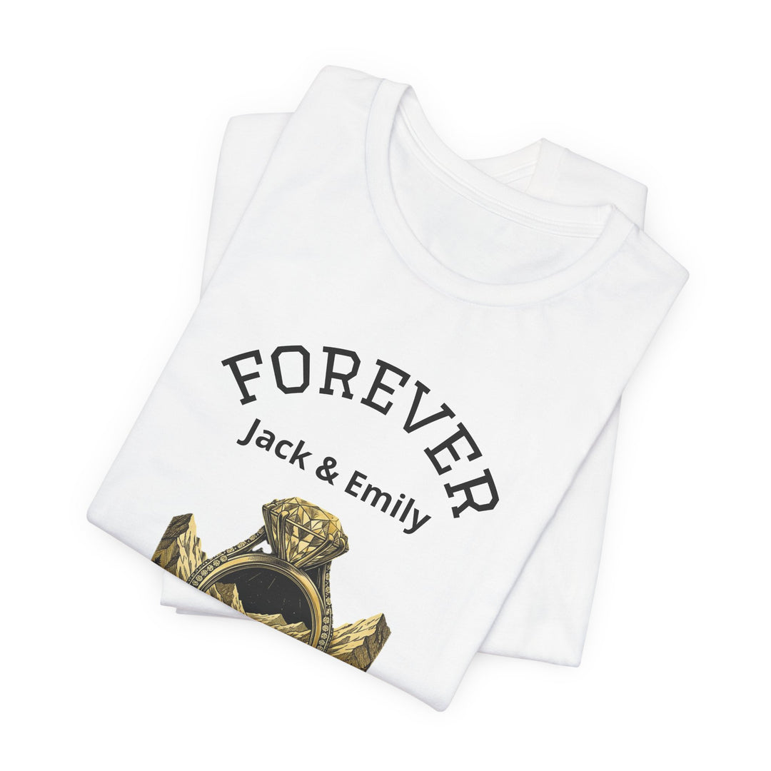 Personalized Forever Shirt, Custom Couple T Shirt, Anniversary Gift, Engagement Gift, Wedding Gift, Road Trip Shirt, Custom Name Tee