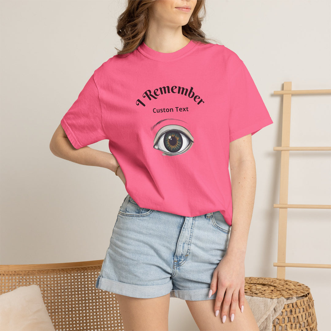 Personalized - Eye Graphic T-Shirt — "I Remember" Memorial Tee