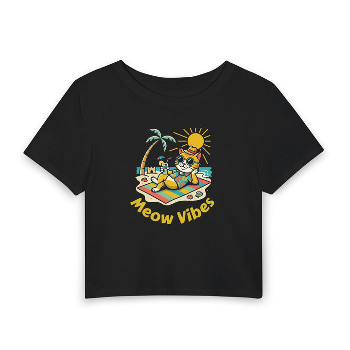 Cropped Botanical Figure Tee with Earth-Tone Illustration