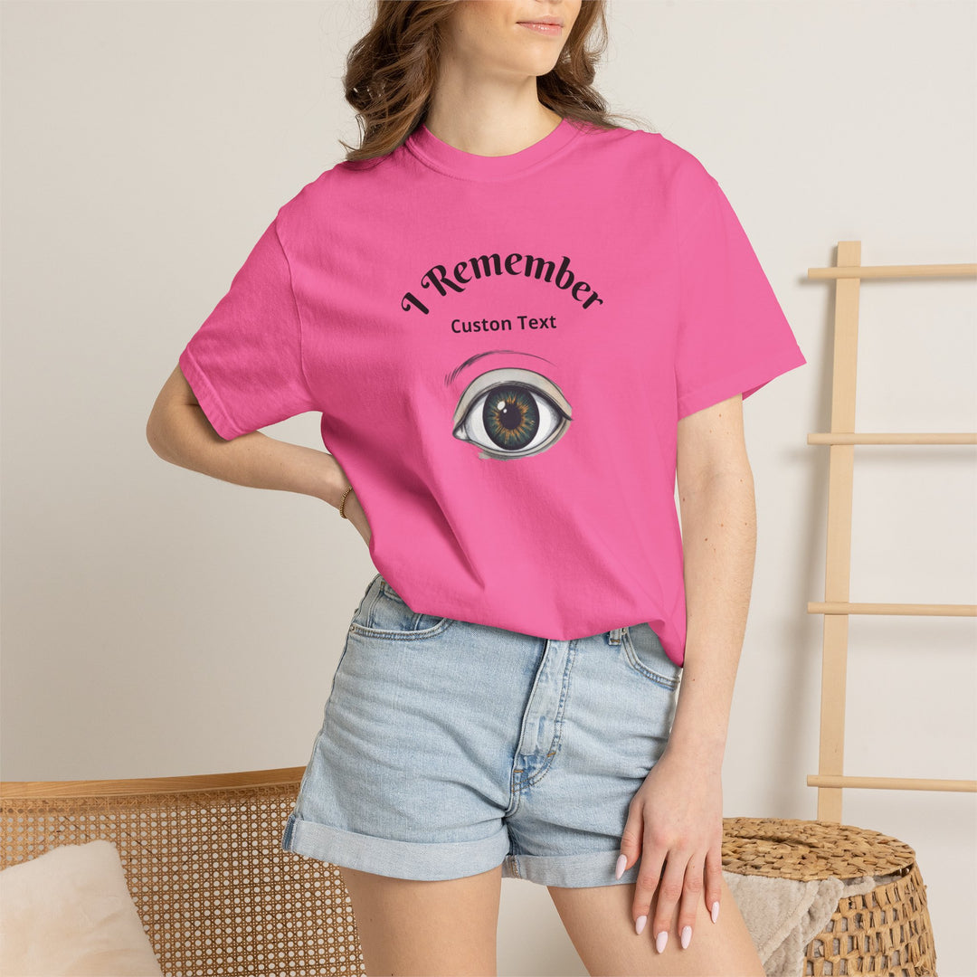 Personalized - Eye Graphic T-Shirt — "I Remember" Memorial Tee