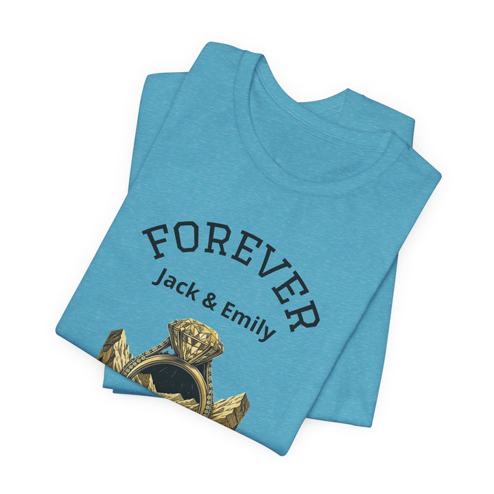 Personalized Forever Shirt, Custom Couple T Shirt, Anniversary Gift, Engagement Gift, Wedding Gift, Road Trip Shirt, Custom Name Tee
