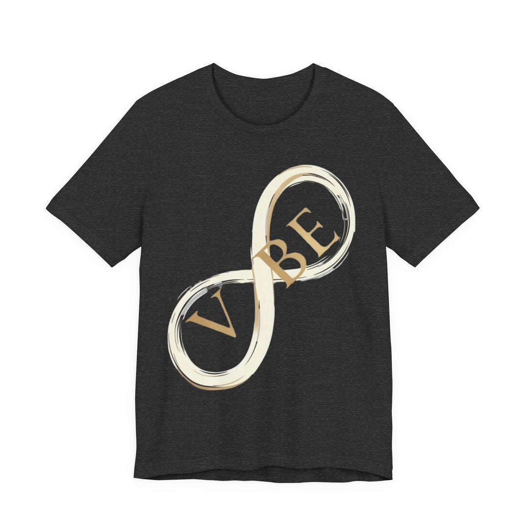 VIBE Infinity Shirt | Minimalist Graphic Tee | Modern Streetwear T-Shirt | Gold Infinity Symbol Shirt | Aesthetic Fashion Tee