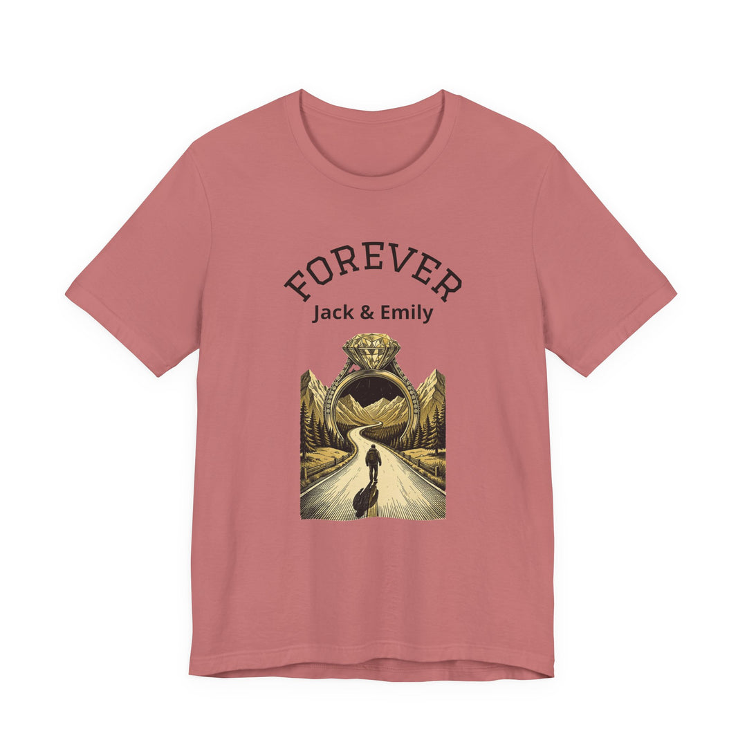 Personalized Forever Shirt, Custom Couple T Shirt, Anniversary Gift, Engagement Gift, Wedding Gift, Road Trip Shirt, Custom Name Tee