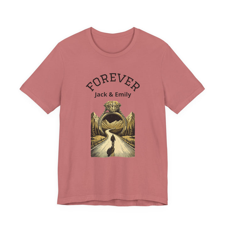 Personalized Forever Shirt, Custom Couple T Shirt, Anniversary Gift, Engagement Gift, Wedding Gift, Road Trip Shirt, Custom Name Tee