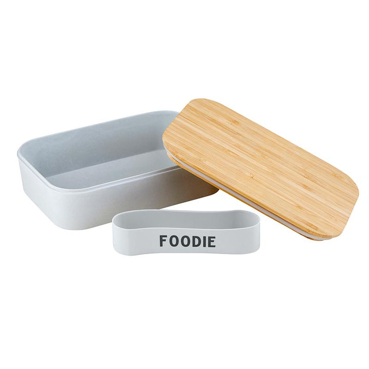 Pack of 3 Foodie Bamboo Lunch Box in Gray | Eco-Friendly and